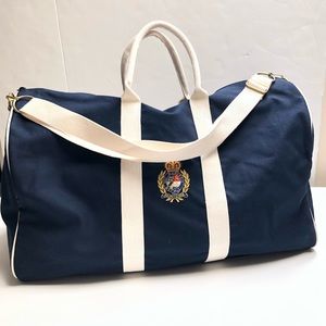 Vintage Ralph Lauren Cookie Crest Duffle Bag Navy